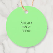 クリスマスツリーとサンタメリークリスマスグリーン フェイバータグ (裏面)