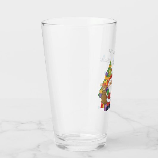 クリスマスツリーとサンタメリークリスマス タンブラーグラス (右)