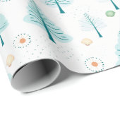 クリスマスツリーとシーシェルミニマル ラッピングペーパー (ロールコーナー)