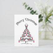 クリスマスツリーとスカル ポストカード (スタンド正面)