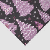 クリスマスツリーとスターパープルホワイトクリスマス 薄葉紙 (詳細)