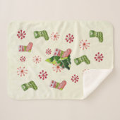 クリスマスツリーとストッキングウィムジー シェルパブランケット (正面(横))