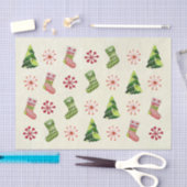 クリスマスツリーとストッキングウィムジー 薄葉紙 (クラフト)