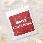 クリスマスツリーとスノーフレークのギフトバッグ フェイバーバッグ (クリップ留めされた状態)