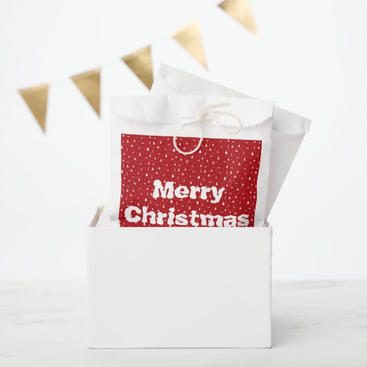 クリスマスツリーとスノーフレークのギフトバッグ フェイバーバッグ (パーティー)