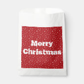 クリスマスツリーとスノーフレークのギフトバッグ フェイバーバッグ (正面)