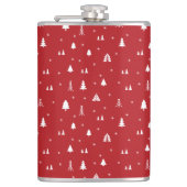 クリスマスツリーとスノーフレークのフラスコ フラスク (正面)