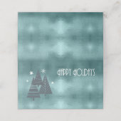 クリスマスツリーとスノーフレークティール（緑がかった色）ID863 プレイスカード (外部開封)