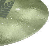 クリスマスツリーとスノーフレーク緑ID863 カッティングボード (角)