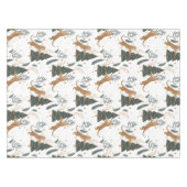 クリスマスツリーとタイガースのヴィンテージパターン2 テーブルクロス (正面(横))