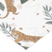 クリスマスツリーとタイガースのヴィンテージパターン2 テーブルクロス (アングル)