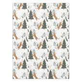 クリスマスツリーとタイガースのヴィンテージパターン2 テーブルクロス (正面)