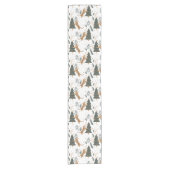 クリスマスツリーとタイガースパターン ショートテーブルランナー (正面)