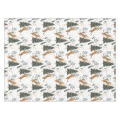 クリスマスツリーとタイガースパターン テーブルクロス (正面(横))