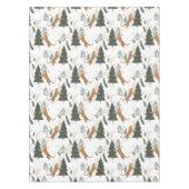 クリスマスツリーとタイガースパターン テーブルクロス (正面)