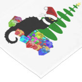 クリスマスツリーとチャット ショートテーブルランナー (コーナー)