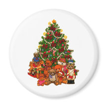 クリスマスツリーとテディベア