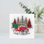 クリスマスツリーとトラックのクリスマス シーズンカード (スタンド正面)