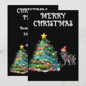 クリスマスツリーとドイツ包まれたの輝き 招待状 (正面/裏面)