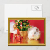 クリスマスツリーとハムスターKokorinka シーズンポストカード (正面/裏面)