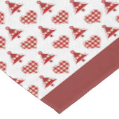 クリスマスツリーとハート ショートテーブルランナー (コーナー)