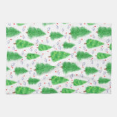 クリスマスツリーとバードキッチンタオル キッチンタオル (横)