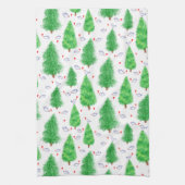 クリスマスツリーとバードキッチンタオル キッチンタオル (縦)