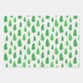 クリスマスツリーとバードラッピング紙 ラッピングペーパーシート (正面)