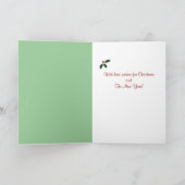 クリスマスツリーとパンダの漫画 シーズンカード (内部)