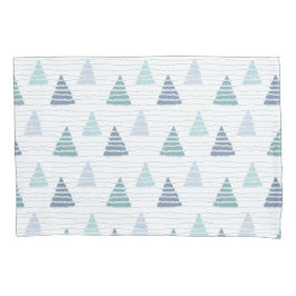 クリスマスツリーとビーズの文字列パターン 枕カバー