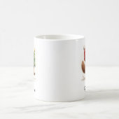 クリスマスツリーとビーバー 名前入れ コーヒーマグカップ (中央)