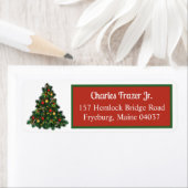 クリスマスツリーとプラーク住所 シール (インサイチュ)