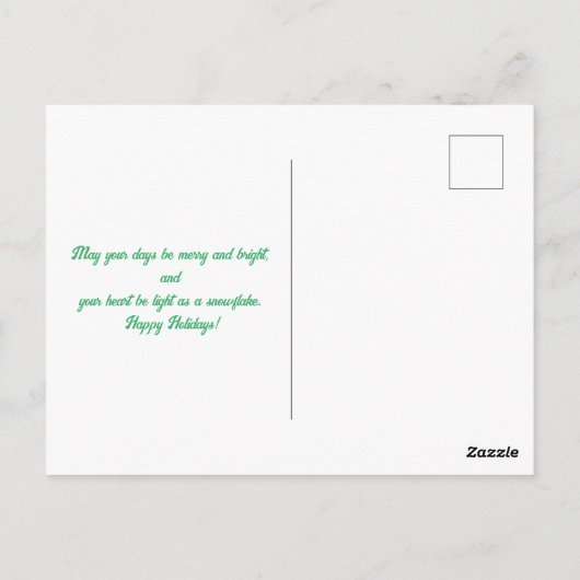 クリスマスツリーとプレゼントと子供のフェスティバル ポストカード (裏面)