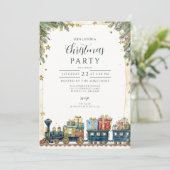 クリスマスツリーとプレゼントの列車 招待状 (スタンド正面)