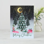 クリスマスツリーとプレゼント シーズンカード (スタンド正面)