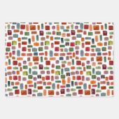 クリスマスツリーとプレゼント ラッピングペーパーシート (正面)