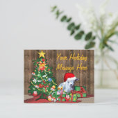 クリスマスツリーとベビーヤギ シーズンポストカード (スタンド正面)
