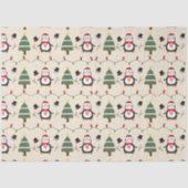 クリスマスツリーとペンギンのクリスマス 薄葉紙 (正面)