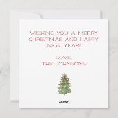 クリスマスツリーとボーズホリデーカード シーズンカード (裏面)
