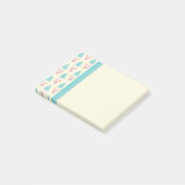 クリスマスツリーとボーブルパターンパステルカラー ポストイット (アングル)