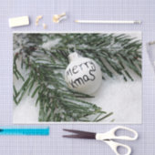 クリスマスツリーとボール 薄葉紙 (クラフト)