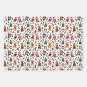 クリスマスツリーとマウス ラッピングペーパーシート (正面3)