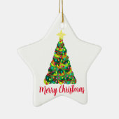 クリスマスツリーとメリークリスマスオーナメント セラミックオーナメント (右)