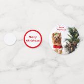 クリスマスツリーとメリークリスマスサンタヨークシャーテリア コンフェッティ (裏面)