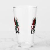 クリスマスツリーとメリークリスマスタイポグラフィ タンブラーグラス (左)