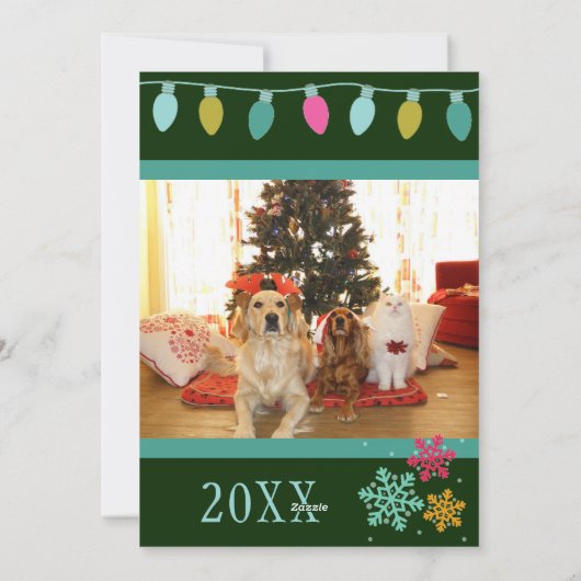 クリスマスツリーとライトフォト シーズンカード (裏面)