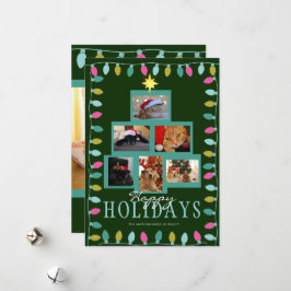 クリスマスツリーとライトフォト シーズンカード