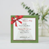 クリスマスツリーとリボン招待状 招待状 (スタンド正面)