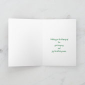 クリスマスツリーとリース シーズンカード (内部)