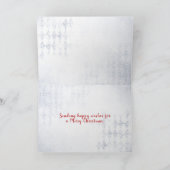 クリスマスツリーとレトロブラックカーでレトリバー シーズンカード (内部)